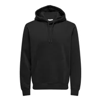 only & sons connor reg hoodie noir xs homme