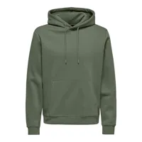 only & sons connor reg hoodie vert l homme