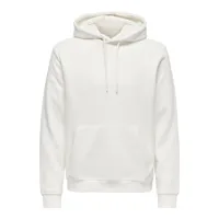 only & sons connor reg hoodie blanc l homme