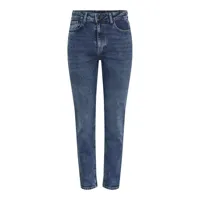 pieces bella tappered ankle fit mb406s high waist jeans bleu 28 / 30 femme