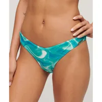 superdry print cheeky bikini bottom bleu xs femme