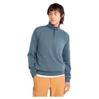 timberland merrymack river garment dye half zip sweatshirt bleu m homme