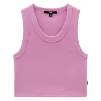 vans drew rib sleeveless t-shirt rose xl femme