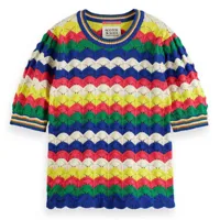 scotch & soda wave stitch sweater multicolore l femme