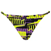 puma swim printed side strap bikini bottom jaune xl femme
