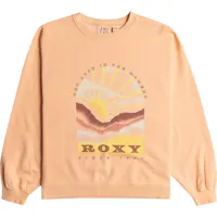 roxy lineup terry sweatshirt orange 8 years fille