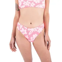 hurley flower scrunch cheeky bikini bottom rose xs femme