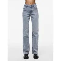 pieces kelly straight fit lb302 jeans gris 26 / 30 femme