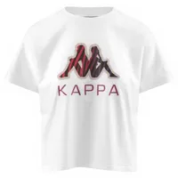 kappa edalyn ckd short sleeve t-shirt refurbished blanc l femme