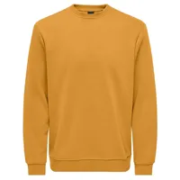 only & sons connor reg sweatshirt jaune m homme
