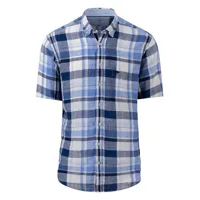 fynch hatton 14046031 short sleeve shirt bleu m homme