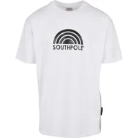 southpole logo t-shirt blanc s homme