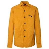 façonnable quilted overshirt jaune l homme