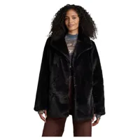 g-star faux fur soft peacoat jacket noir xs femme