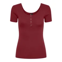 pieces kitte short sleeve t-shirt rouge s femme