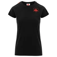kappa authentic lina short sleeve t-shirt noir s femme