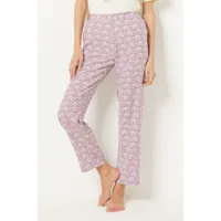 pantalon de pyjama imprimé - cebane - xl - mauve pale - femme - etam