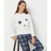 pyjama 3 pièces avec veste polaire - orsan - xs - navy - femme - etam