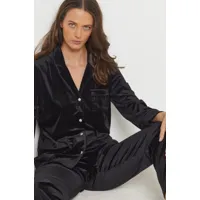 chemise de pyjama en velours - bellah - xs - noir - femme - etam