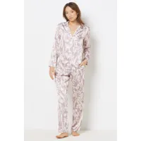 pantalon de pyjama imprimé - fiore - l - rose givre - femme - etam