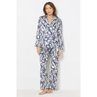 chemise de pyjama imprimée - fiore - xl - anthracite - femme - etam