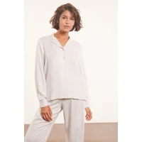 chemise de pyjama - dania - xs - gris pale - femme - etam
