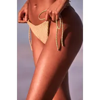 culotte bikini à nouer bas de maillot - tessia - 40 - jaune - femme - etam