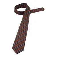 cravate marron à carreaux