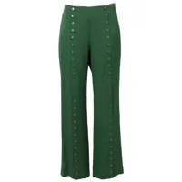 rosie assoulin pantalon ample à détails cloutés - vert