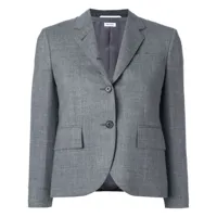 thom browne classic single breasted sport coat in medium grey 2-ply wool fresco - gris
