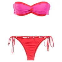 amir slama strapless bikini set - rouge