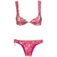 amir slama floral print bikini set - pink