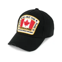 dsquared2 casquette à patch drapeau canadien - noir
