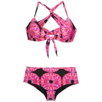 amir slama printed bikini set - pink