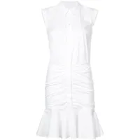 veronica beard robe-chemise volantée - blanc