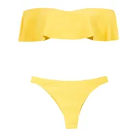 amir slama off the shoulder bikini set - jaune