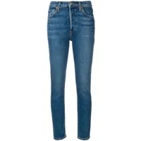 re/done jean skinny à taille haute - bleu