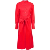 proenza schouler robe-chemise à taille ceinturée - rouge