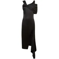 monse robe asymétrique à détail noué - noir
