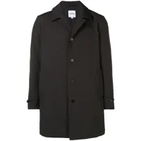 aspesi manteau droit classique - noir