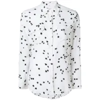 equipment chemise en soie signature à coupe cintrée - blanc