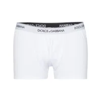 dolce & gabbana pack de deux boxer à bande logo - blanc