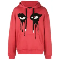 haculla sweat à capuche moody eyes - rouge