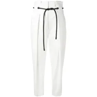 3.1 phillip lim pantalon à taille haute plissée - blanc