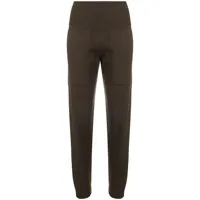 hermès pre-owned pantalon fuselé en maille pre-owned - marron