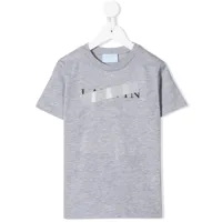 lanvin enfant t-shirt à logo censuré - gris