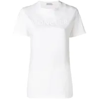 moncler t-shirt à logo brodé de perles - blanc