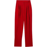 burberry pantalon de costume à taille haute - rouge
