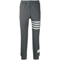 thom browne pantalon de jogging à 4 bandes contrastantes - gris