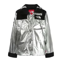 supreme x the north face metallic mountain parka - argent